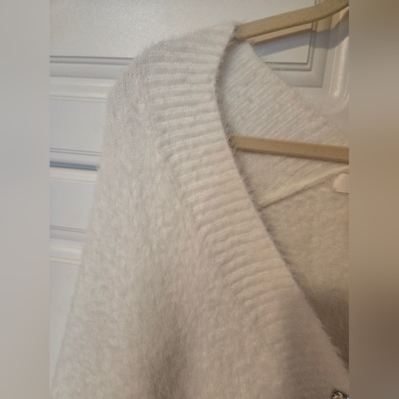 H&M White Rhinestone Button Cardigan - Picture 6 of 10